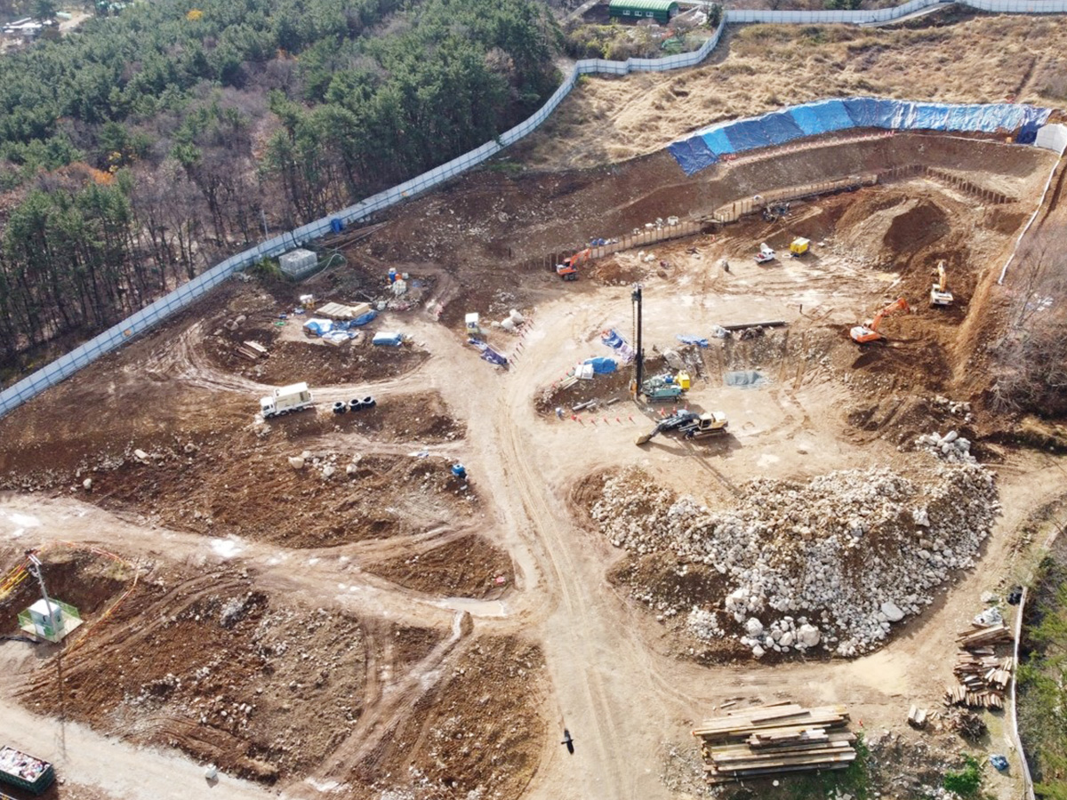 창원 성산 삼정그린코아 포레스트 공사현장 2021년 11월