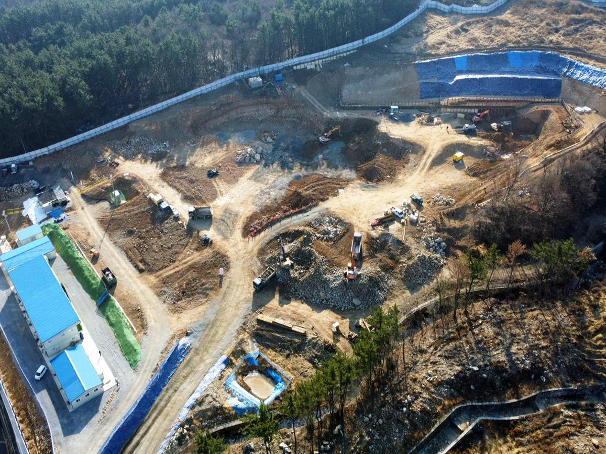 창원 성산 삼정그린코아 포레스트 공사현장 2021년 12월